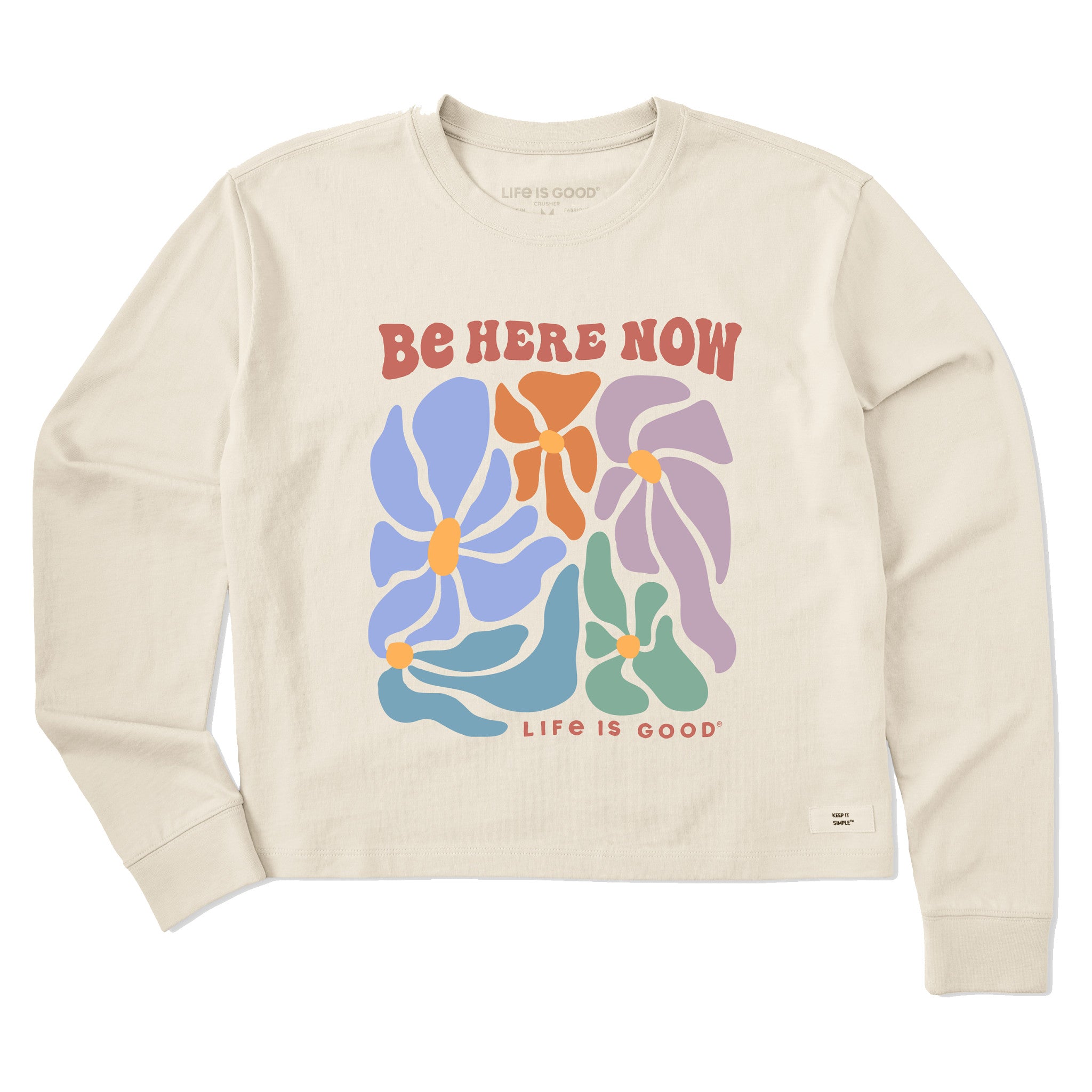 Be Here Now Flowers Boxy Tee