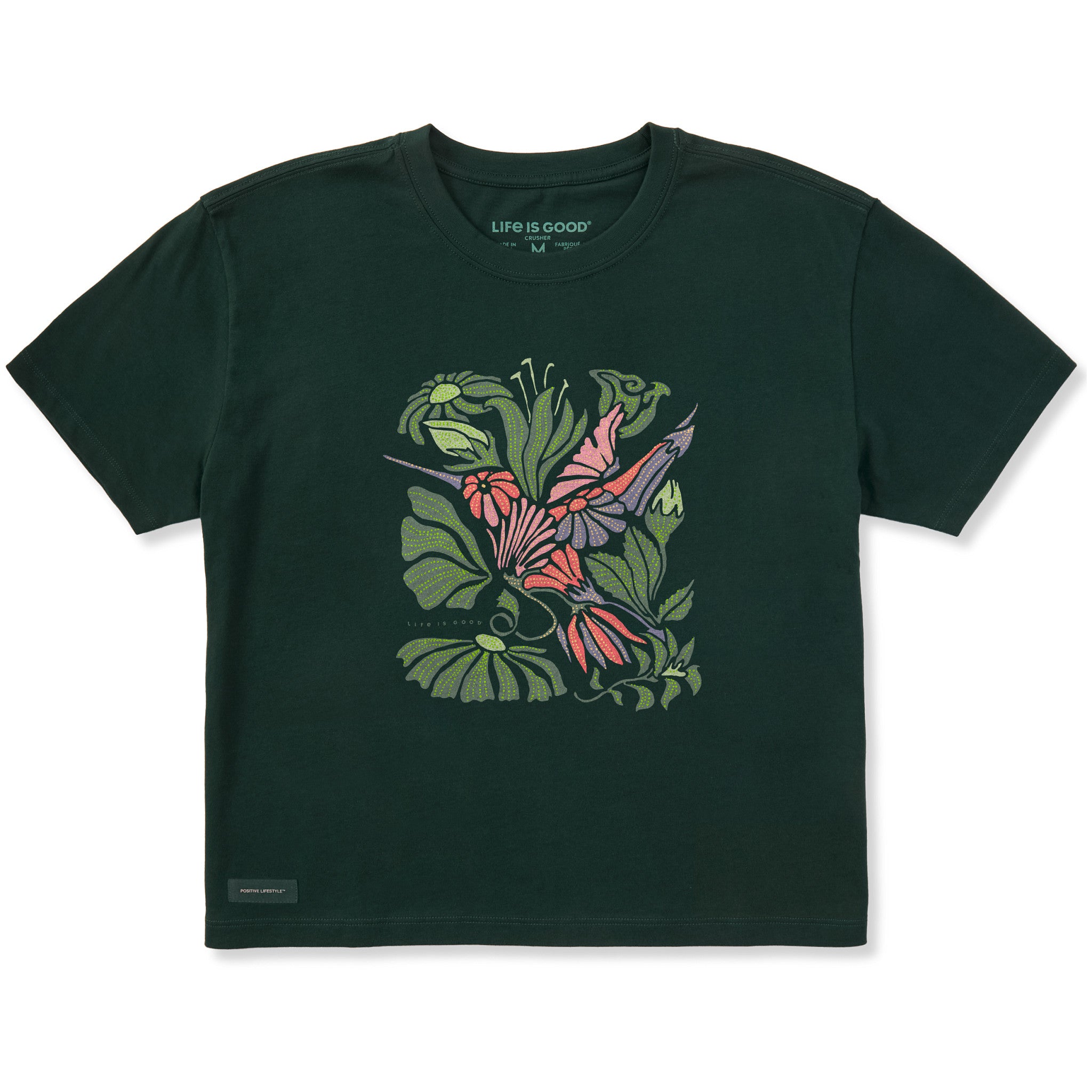 Hummingbird Flowers Boxy Tee
