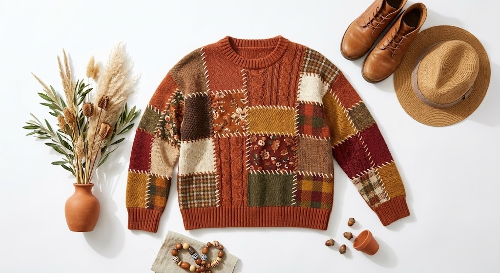 Autumn Harvest Patchwork Sweater