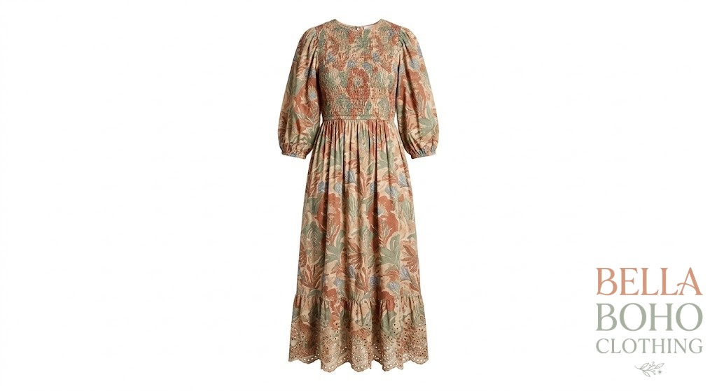 Desert Bloom Midi Dress