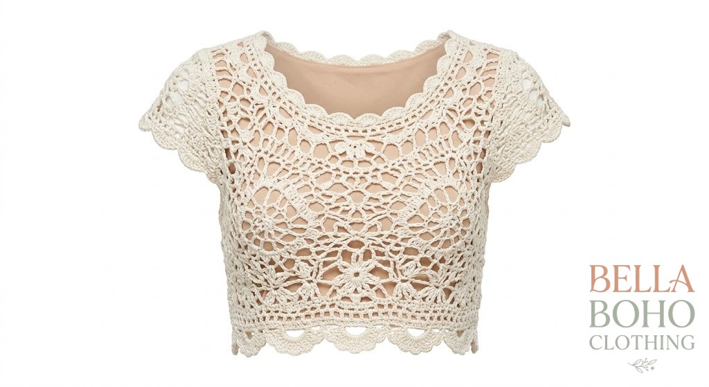 Freeform Crochet Crop Top