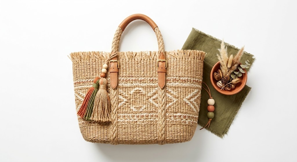 Desert Journey Woven Straw Tote
