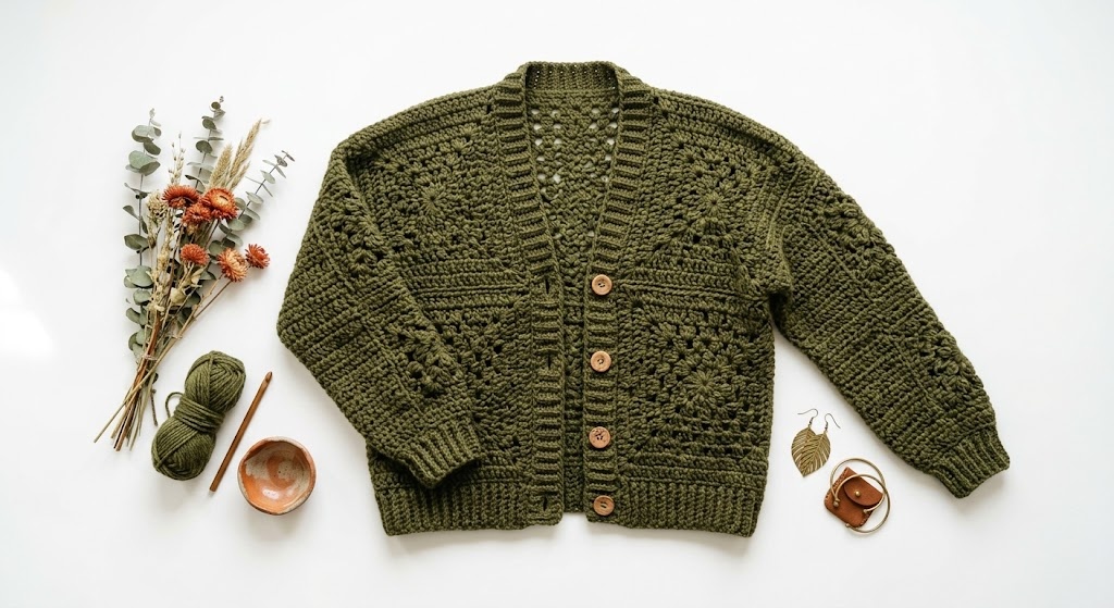 Meadow Chunky Crochet Cardigan