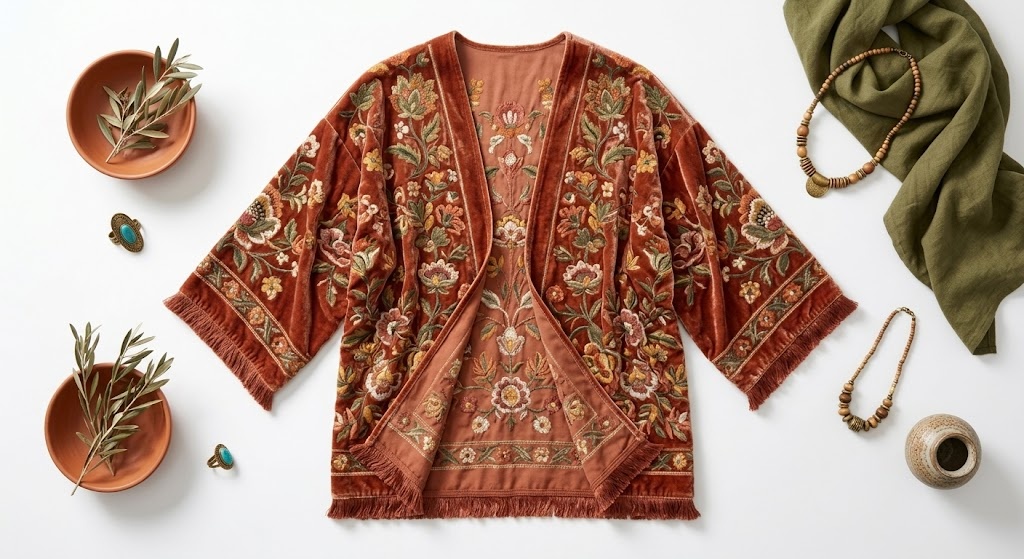 Velvet Dream Floral Kimono