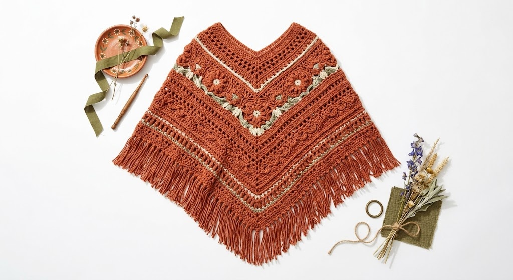 Wildflower Crochet Poncho